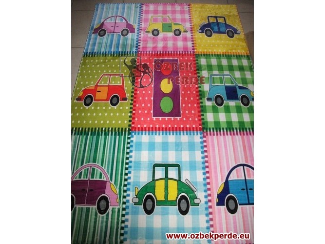 Trafik Baskılı Bebek Halısı